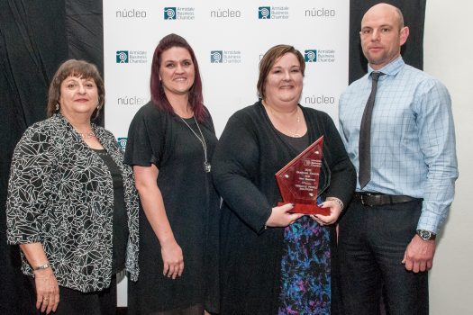 2015 Armidale Business Chamber Awards picture of PPS team and Sponsor Andrew Hall of Qantaslink
